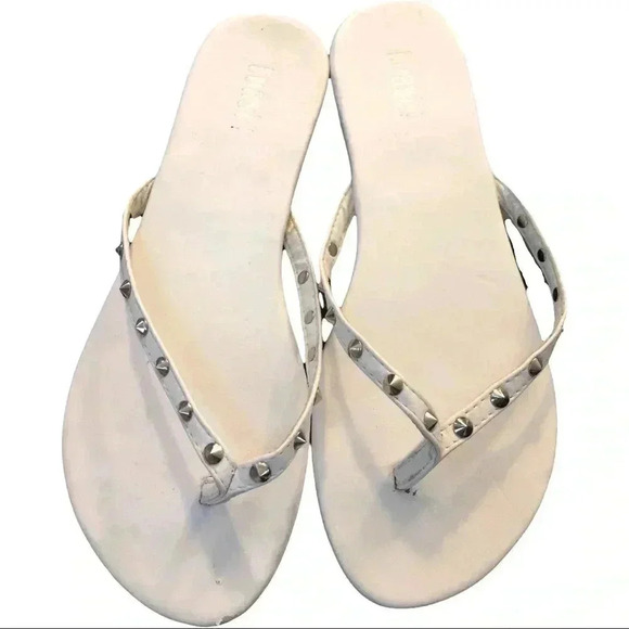 Women’s Toast Studded White Flip Flop Thong Sandals size 11 - Picture 7 of 10